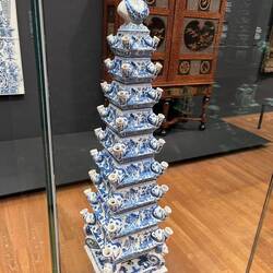 Delft porcelain pyramid vases are outrageously silly and we love them