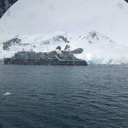 This is our ship from my friend's cabin window.