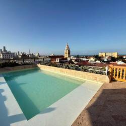 Morgens über den Dächern von Cartagena