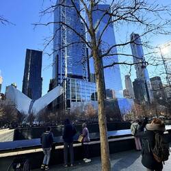Vue sur l'occulus, depuis le mémorial du 11 septembre