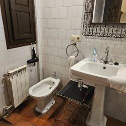 Our bathroom mystery. Not a bidet. With limited counter space....