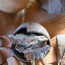 A piece of a meteorite. Incredibly hard and light