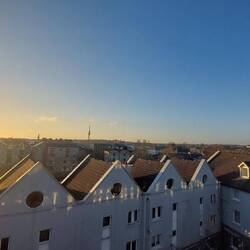 Sonnenuntergang von unserer Dachterrasse aus