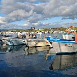 Da schaukeln die Fischerbötchen auf dem Kanal