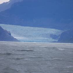 Blick auf den Gletscher Glacier Grey