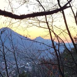 Abendstimmung über dem Trifels.