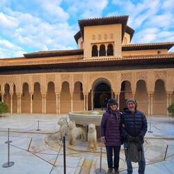 Charlie and me in Courtyard of the Lions