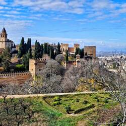 View from summer palace, across orchards toward church and fort