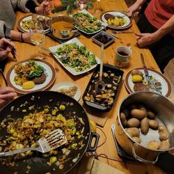 Sehr leckeres veganes Abendessen.