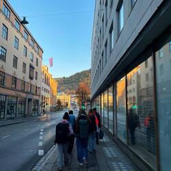 Walking to the station