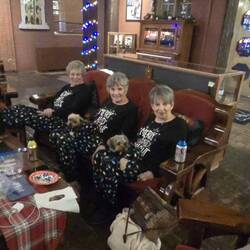 These three friends have been doing this for quite a few years now for Christmas.