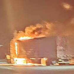 A couple scary things on the side of the road.