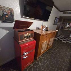 The record player really works me and Tom danced a couple songs.