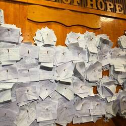 A wall with people's hopes, of all faiths