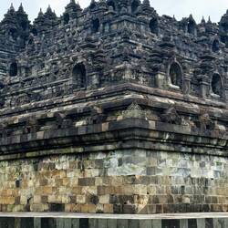 The walls of the temple