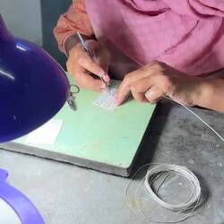 We were taken behind the scenes into the workshop to see the silversmiths at work.