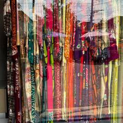 You just don't have this amount of colourful clothes at home.