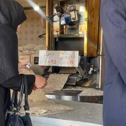 Last day in Iran: A "bakery", making this paper thin bubble bread. I'm not gonna miss that stuff