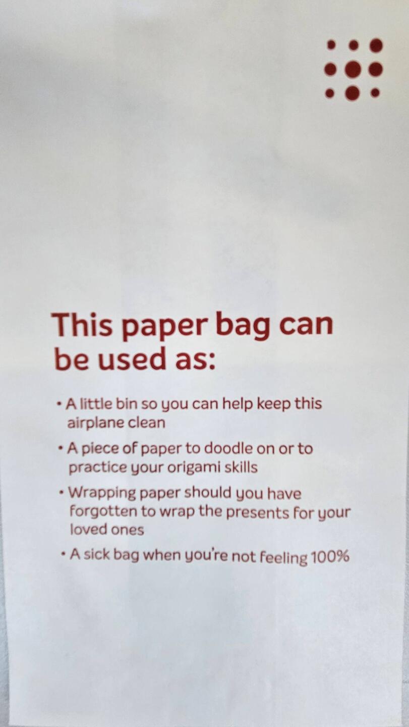 Einfach nur eine Spucktüte - aber mit belgischem Humor