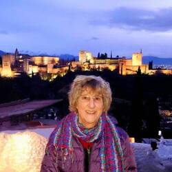 Me and night view of Alhambra