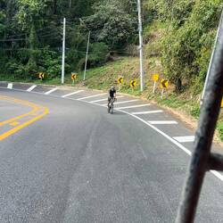 Immer mal wieder vereinzelt Radler zu sehen