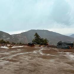 Es regnet aus Eimern