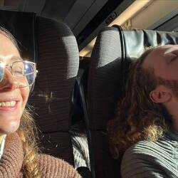Dan caught awkwardly on the Eurostar through sunny France
