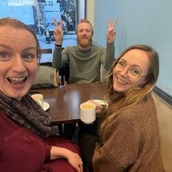 Dan caught awkwardly between poses