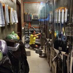 Es wird frisch aus dem Tank gezapft.