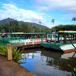 Boote auf dem Wailua River.