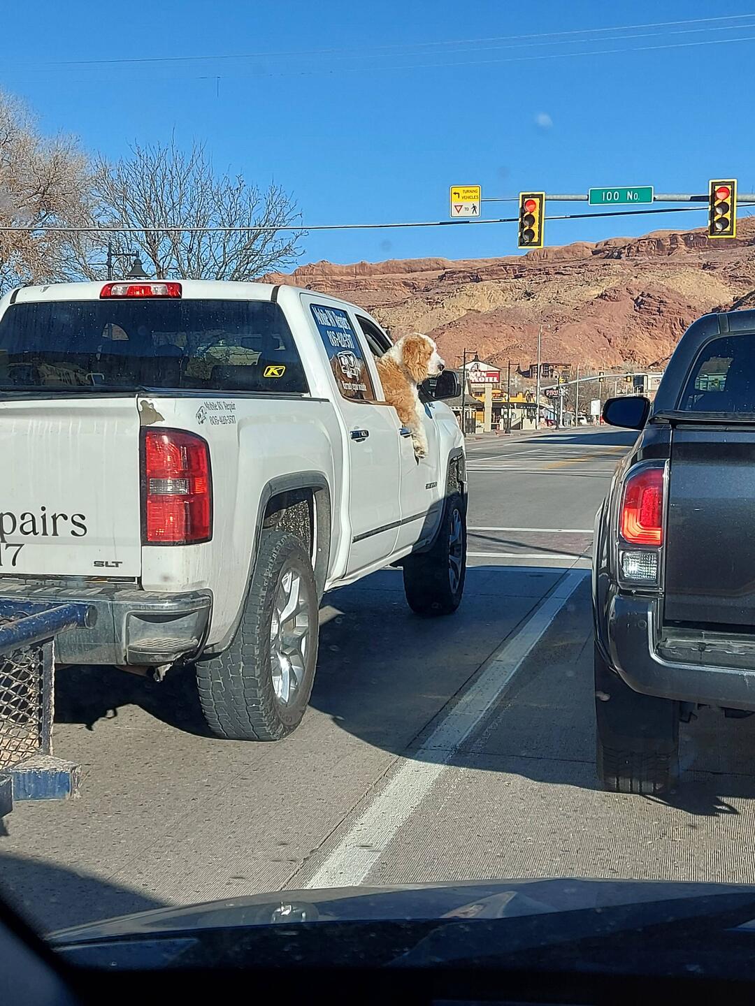 Cooler Typ checkt den Nachbarn ab.