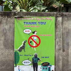 Isn't a shame that they need to have these signs? Respect the culture of your destination.