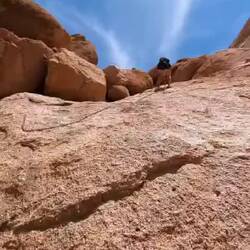 Abstieg an der Kette (Rückweg)