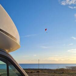 Jetzt am heutigen Übernachtungsplatz angekommen