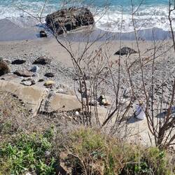 Moni genießt das Rauschen der Wellen, während