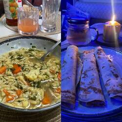 ..deshalb habe ich die Suppe noch vorher gegessen und später die süße Leckerei vom Schatzi gekocht ❤️