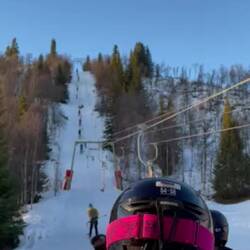 Stupid kid sliding down the hill