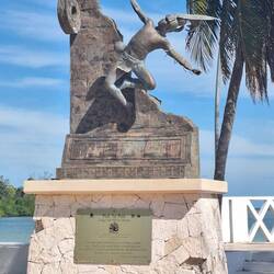 Mayan ball game statue