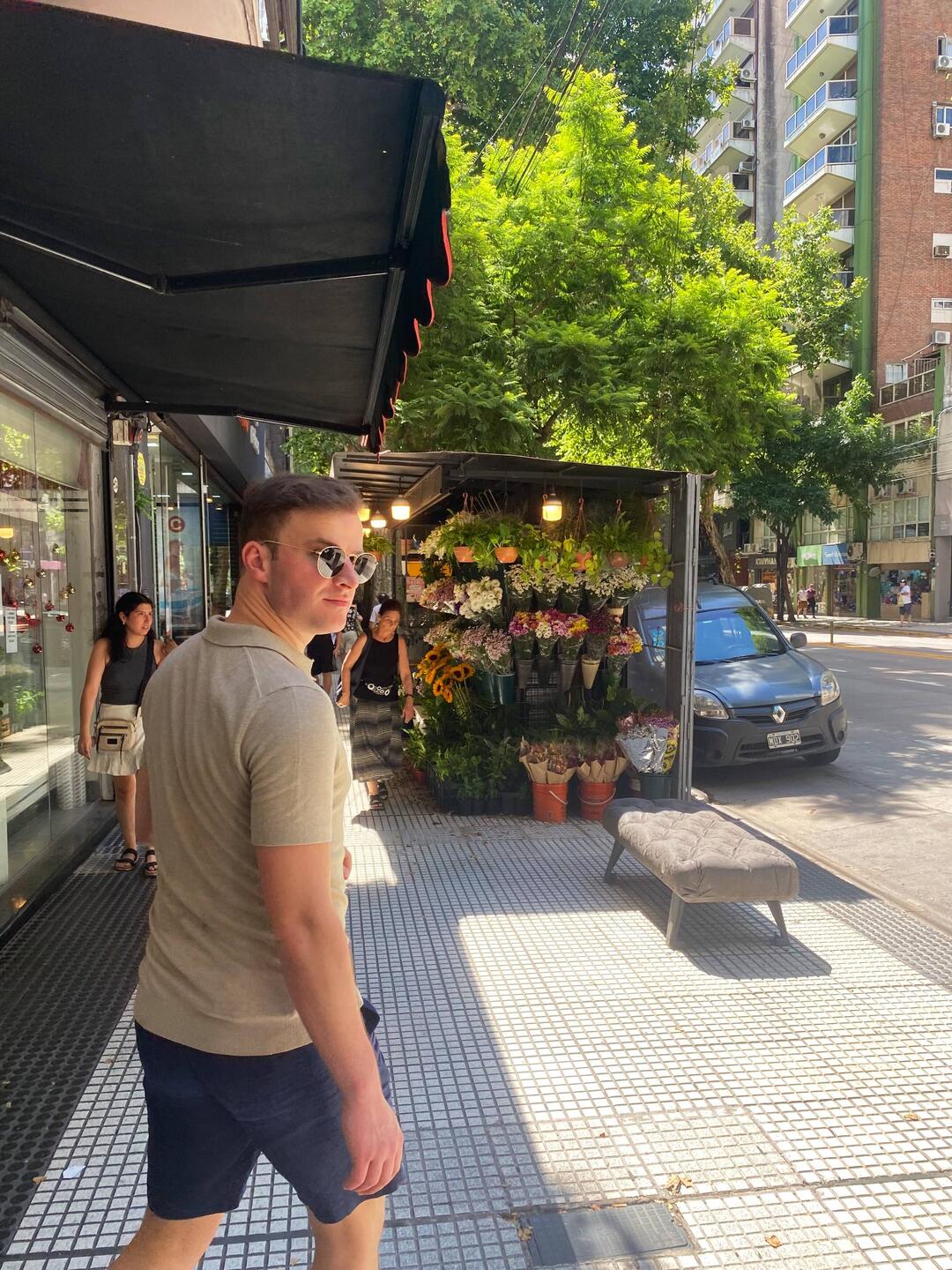 Kleine Blumenstände in der gesamten Stadt