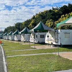 die Wohnwagen werden vermietet