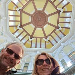 Inside the station they always have the best ceilings