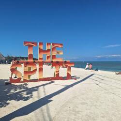 The split between the north and south sections of Caye Caulker