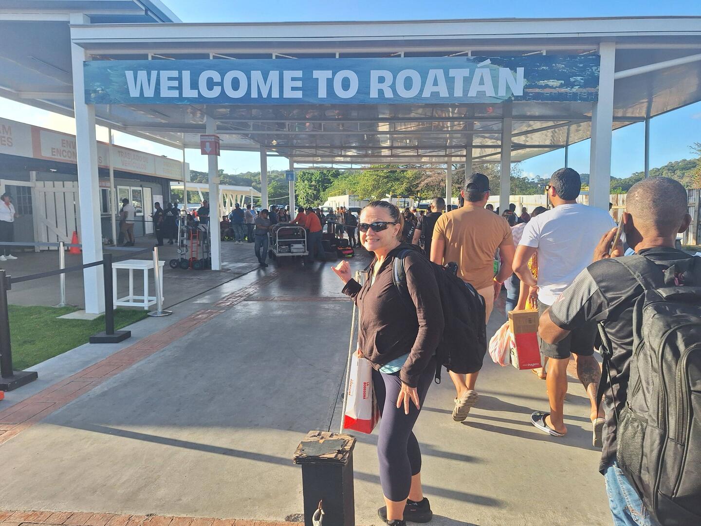 Arrival at the ferry terminal