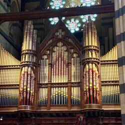 St. Pauls Cathedrale Orgel, mit künstlerisch gestalteten Pfeifen