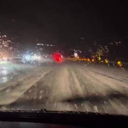 The worst ever conditions to drive at night...
