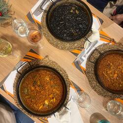 Of course we had to have "arroz" (not paella!!) in different styles