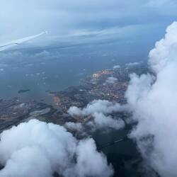 Anflug auf Singapur