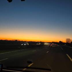 ... noch der Abendhimmel vom Vorabend