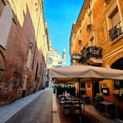 On the streets of Cremona.