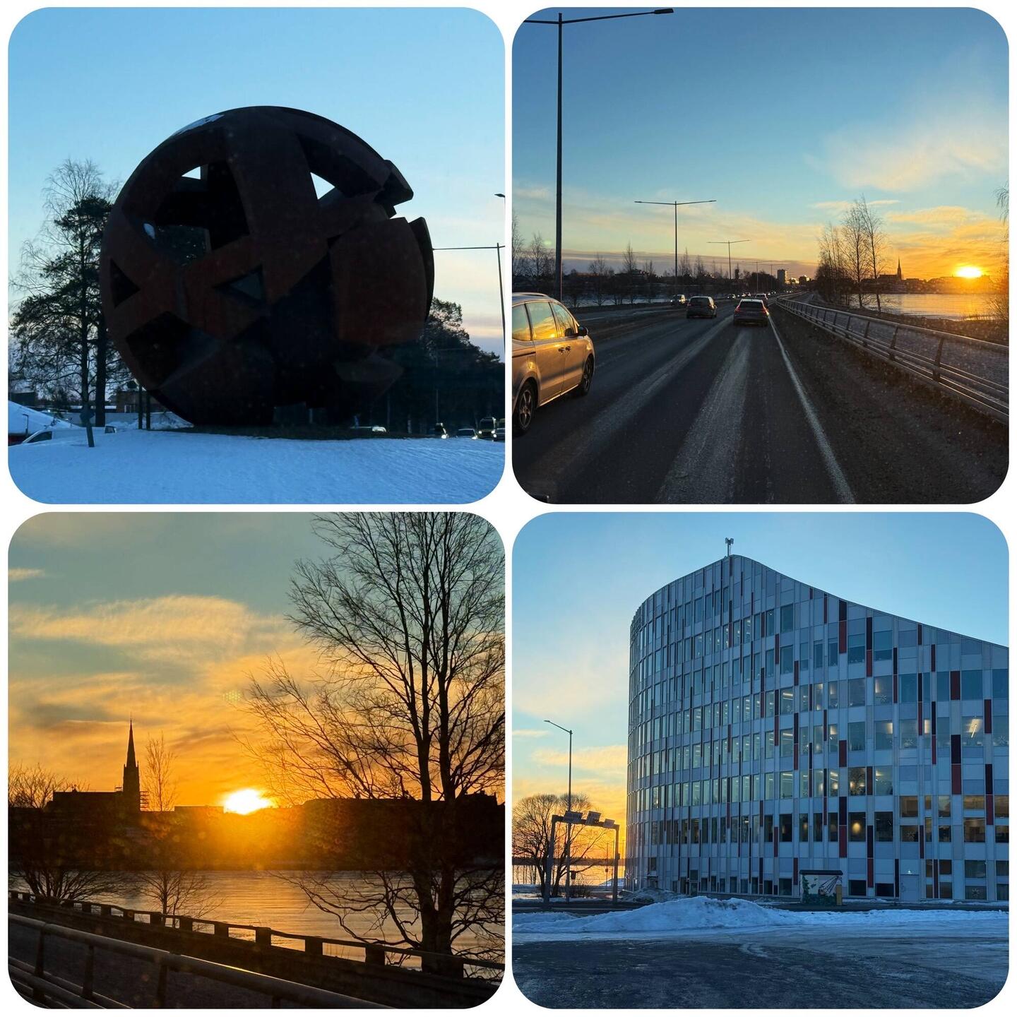 Anfahrt in die Stadt Luleå